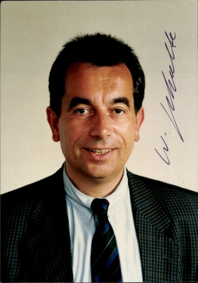 foto politicus Wolfgang Schulte, burgemeester van Ludwigshafen, handtekening