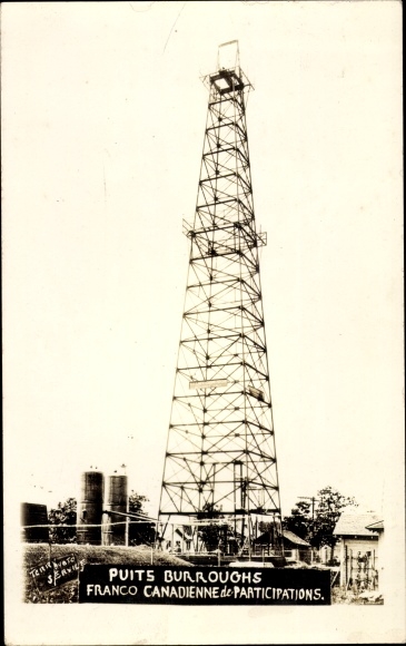 Photo Postcard Kanada, Wells Burroughs, Franco Canadienne de Participations, Bohrturm
