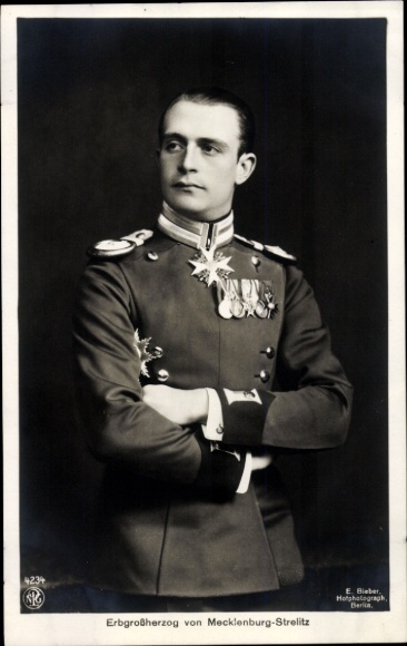 Ansichtkaart Erfgroothertog van Mecklenburg-Strelitz, Portret, NPG 4234