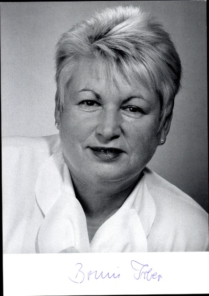 Ak Schauspielerin Bruni Irber, Portrait, Autogramm