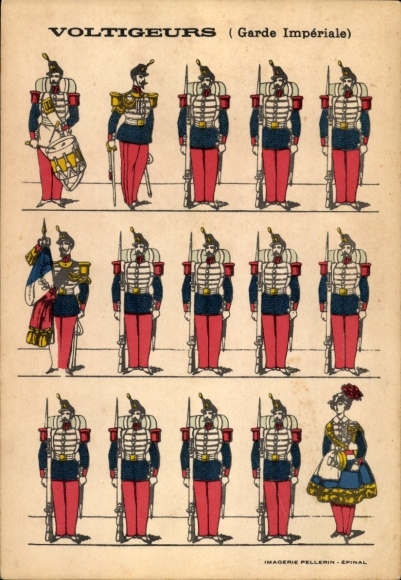 Artist Postcard Epinal, Imperial Guard, Voltigeurs
