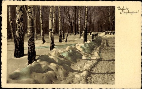 7 old artist PC congratulations New Year, various motifs