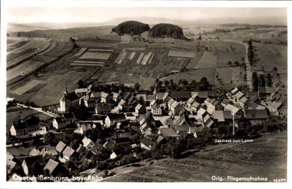 KP Oberweißenbrunn Bischofsheim an der Rhön, Gasthaus Zum Lamm, zdjęcie lotnicze
