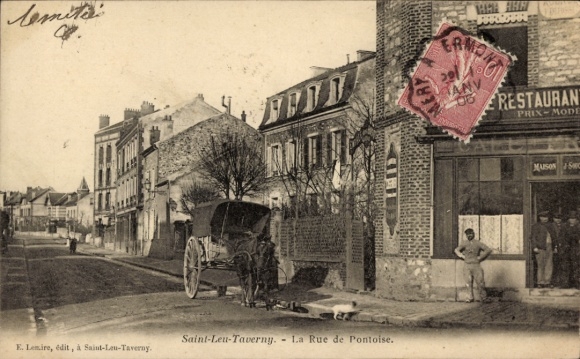 Ak Taverny Val d'Oise, Pontoise Straße, Restaurant