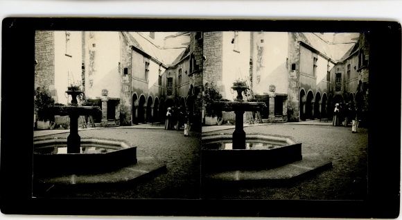 Stereo photo Chastellux-sur-Cure Yonne, Chateau de Chastellux