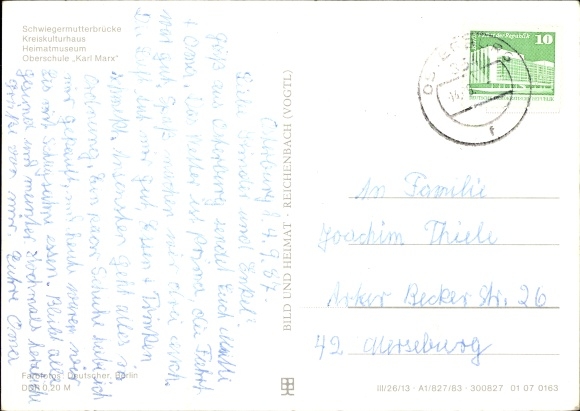 PC Osterburg in the Altmark, local history museum, Karl Marx high school, mother-in-law bridge