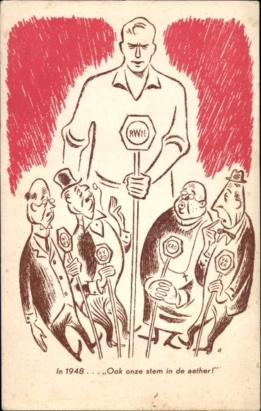 Ak In 1948 Ook onze stem in de aether, RWN, Radiosender, Reklame
