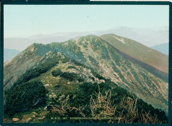 foto Regio Königgrätz Reuzengebergte Tsjechië, Kozí hřbety, geitenrug, 1899