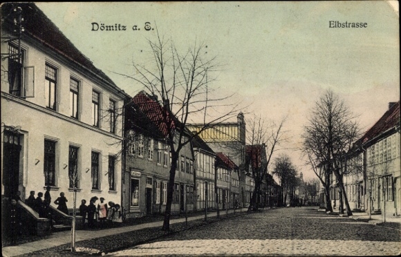 Postcard Dömitz on the Elbe, Elbstraße
