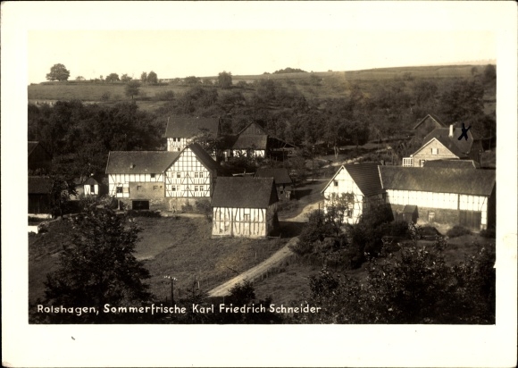 foto Ak Rolshagen Morsbach in de Oberbergischer Kreis, herberg Karl Friedrich Schneider