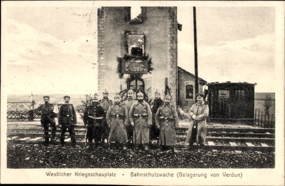 Postcard Verdun Meuse, Western Theater of War, Railway Guard Station