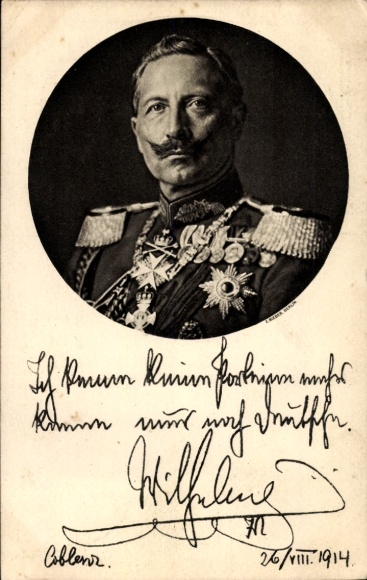 Postcard Kaiser Wilhelm II., Portrait, I no longer know any parties, quote 1914