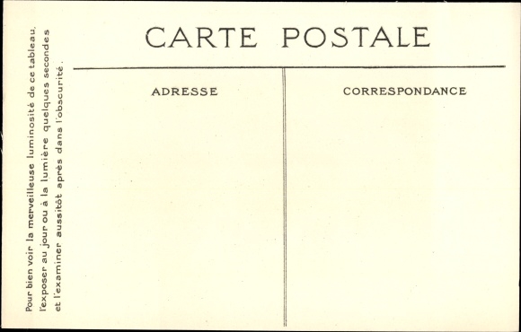 Hold against the light Postcard Le Lancement du poids, shot putter