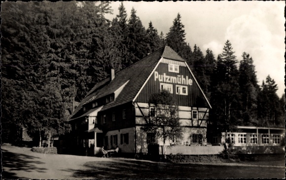 Postcard Oberpöbel Dippoldiswalde Sachsen, Gaststätte Fremdenhof Putzmühle