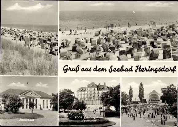10 alte Ak Ostseebad Heringsdorf auf Usedom, diverse Ansichten