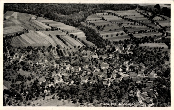 Postcard Beuren Salem in the Bodenseekreis Baden Württemberg, aerial photograph