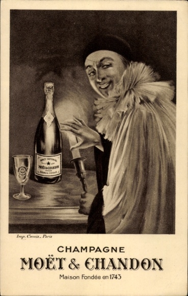 Künstler Ak Champagne Moet & Chandon, Reklame