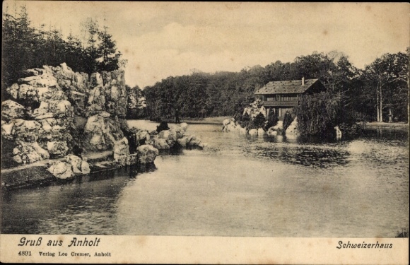Ak Anholt Isselburg in Westfalen, See, Schweizerhaus