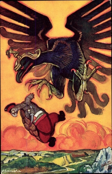 Artist PC De Schildpad en de Arend, German eagle, Bulgaria as a tortoise, I. WW