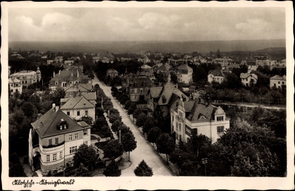 Postcard Dresden Klotzsche Königswald, Kaiser Wilhelmplatz and Adolf Hitler Strasse