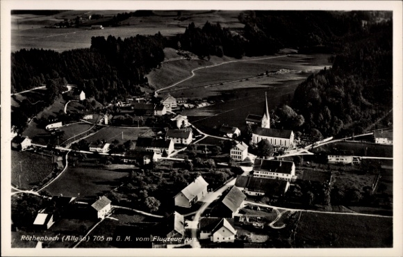 Ak Röthenbach im Allgäu, luchtfoto