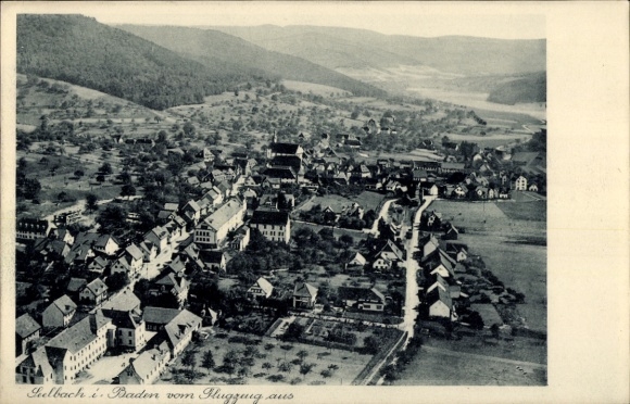 Postcard Selbach Gaggenau in the Murgtal Black Forest, aerial photograph