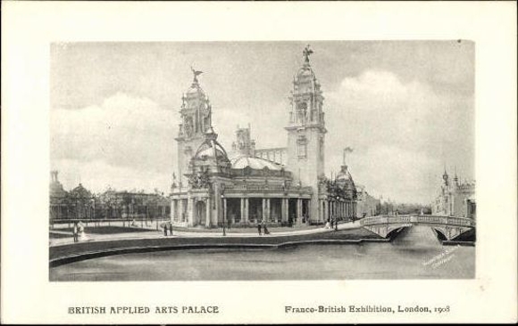 Set von 68 Ansichtskarten, London, Französisch - Britische Ausstellung 1908