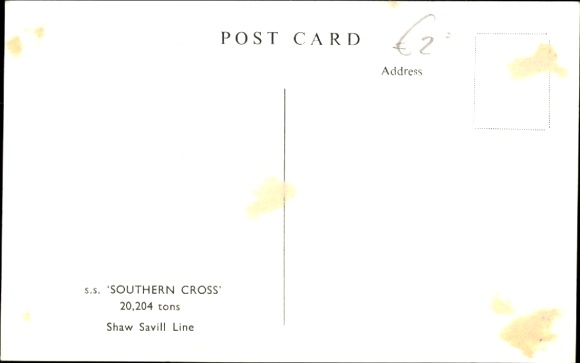 Foto Ak SS Southern Cross, Shaw Savill Line