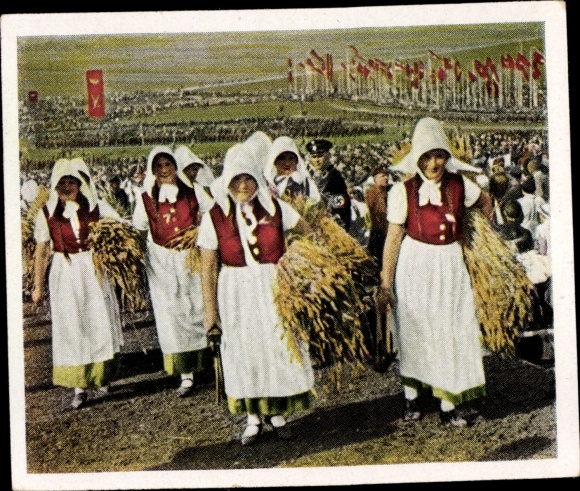 Sammelbild Die Nachkriegszeit Nr. 223, Oktober 1933, Erntedankfest auf dem Bückeberg