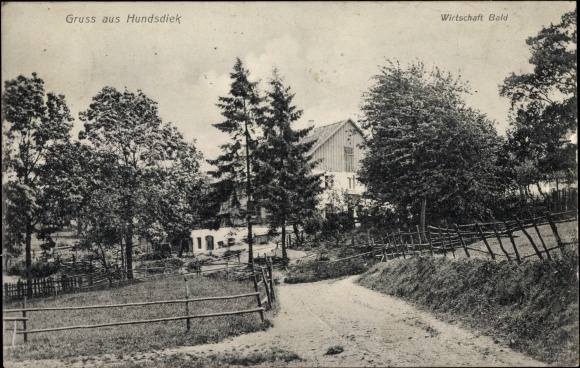 Postcard Hundsdiek Sprockhövel in the Ruhr area, Economy Soon