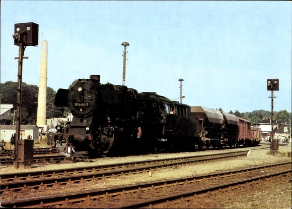 Ak Dampflokomotive im Ostseebezirk, Lok BR 50.0, Bahnhof Bad Doberan