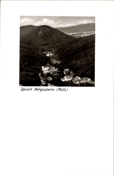 Postcard Bad Bergzabern Rheinpfalz, aerial photograph