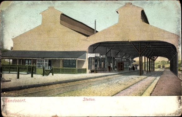 Ak Zandvoort Nordholland Niederlande, Station. Bahnhof, Gleisansicht