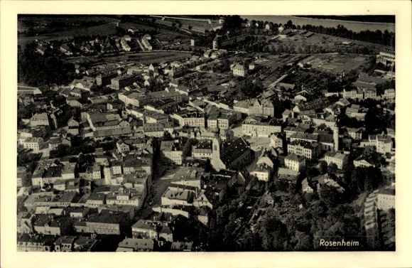 Postcard Rosenheim Upper Bavaria, aerial photograph