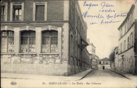 Ak Noisy le Sec Seine Saint Denis, Ecoles, Rue Cottereau