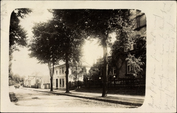 Photo Postcard Schönberg in Mecklenburg, street section, residential buildings