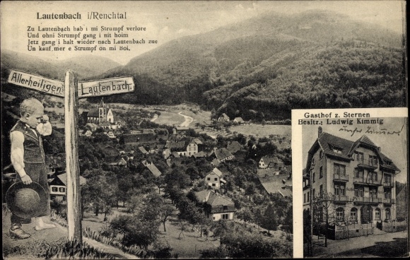 PC Lautenbach in the Renchtal Black Forest, inn z. stars, stocking lost