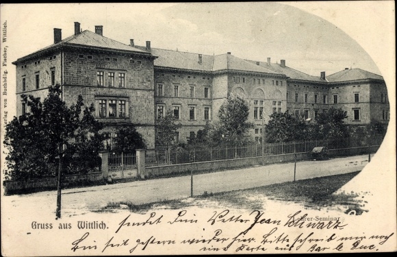 Postcard Wittlich in the Eifel, teacher training college