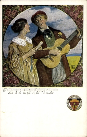 Song Postcard It is still the blooming, golden time, German School Association No. 459