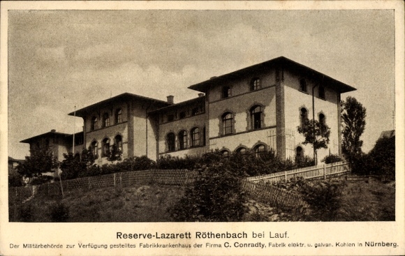 Ak Röthenbach an der Pegnitz Midden-Franken, Reserveziekenhuis