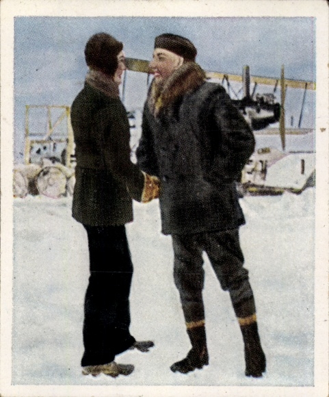 Collector's picture The post-war period 102 June 1926 Race to the North Pole, polar pilot Byrd, Amundsen, Alaska