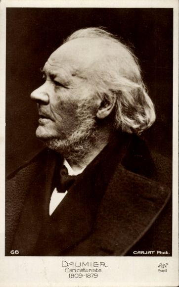 Postcard Honoré Daumier, French painter and sculptor