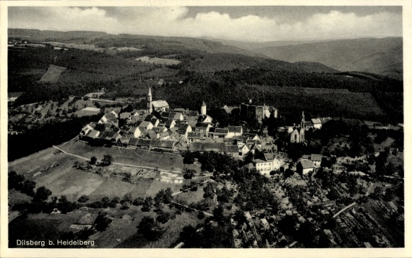 Ak Dilsberg Neckargemünd am Neckar, Luftaufnahme