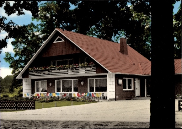 Ak Hekese Berge in Niedersachsen, Gasthaus Zu den Hünensteinen, Inh. Ernst Bange-Kühle