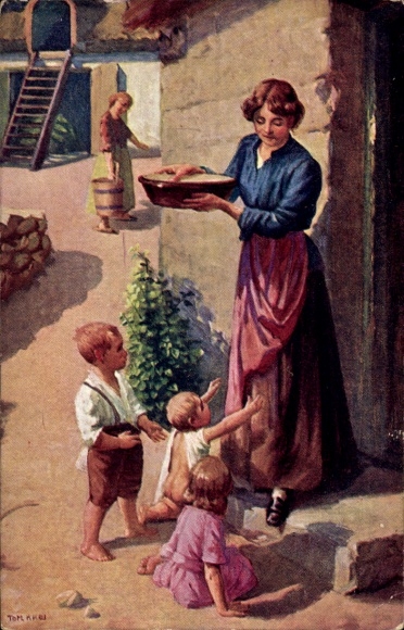 Artist Postcard Kroj, T., Mother's Joys