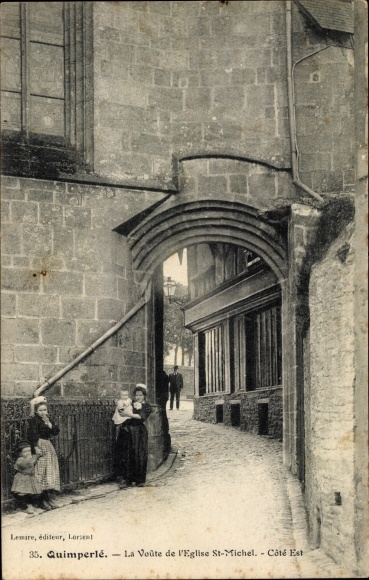 Postcard Quimperlé Finistère, The Vault of the Church of St. Michel