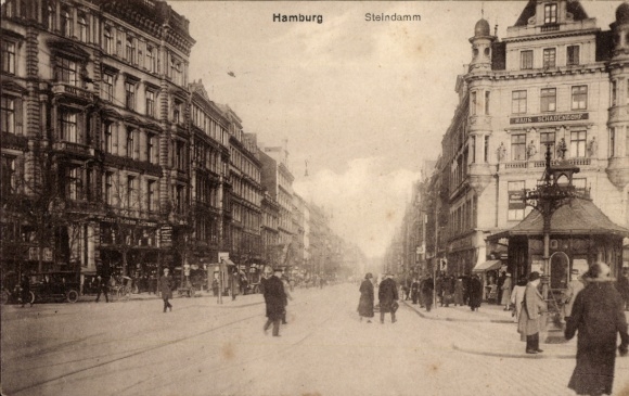 Postcard Hamburg Mitte St. Georg, Steindamm