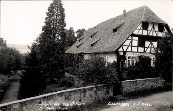 KP Lippoldsberg Wahlsburg Weserbergland, rezydencja pisarza dr. Hansa Grimma