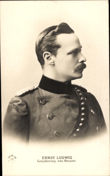 Postcard Ernst Ludwig, Grand Duke of Hesse, portrait in profile, NPG 266-10