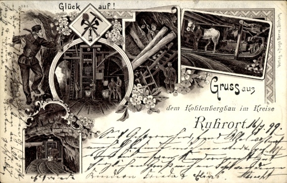 lito Gelsenkirchen w Zagłębiu Ruhry, powodzenia, górnik, koń w tunelu, górnictwo